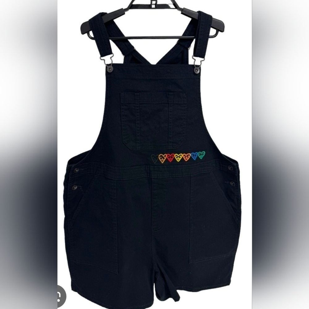 Chic Black Women's Denim Overalls - Picture 2 of 3